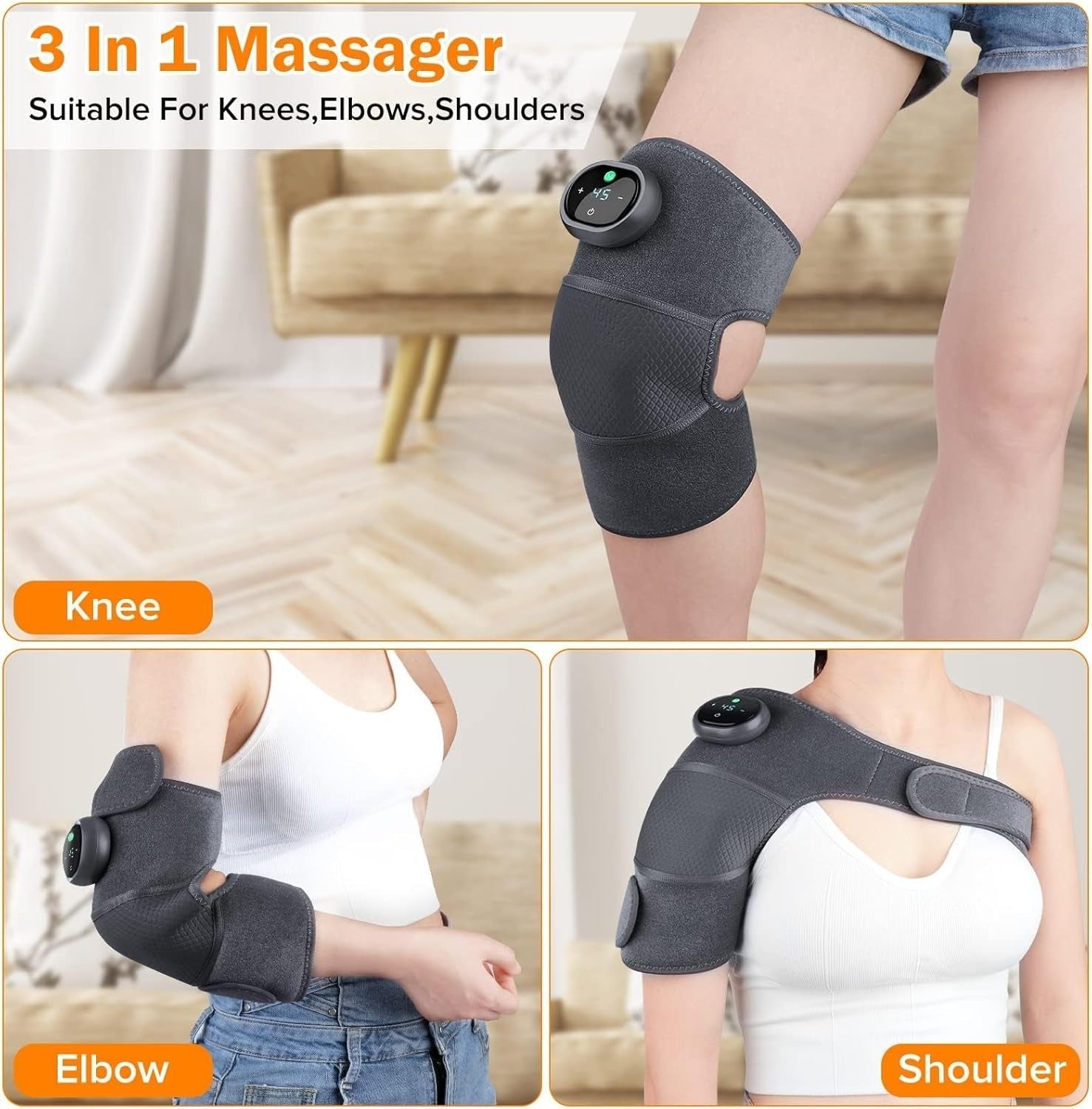 🔥❄️ Wireless Heated & Cooling Knee Brace with Vibration Therapy – PicknPro UAE