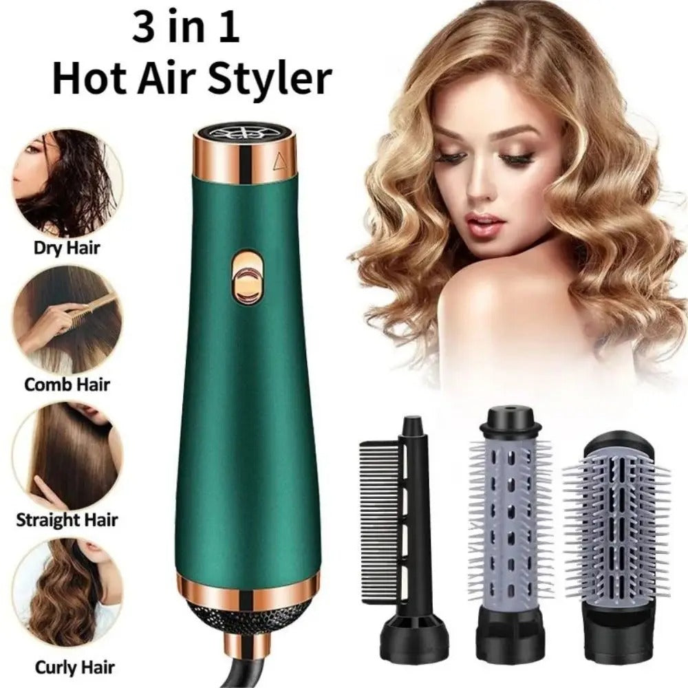 3-in-1 Hot Air Styler for Drying, Straightening & Curling – Multi-Functional Hair Styling Tool