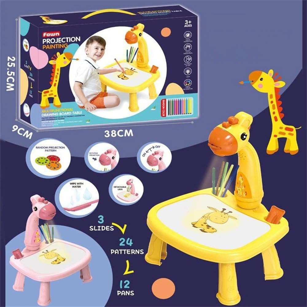 Giraffe Projector Painting Table – Fun Educational Drawing Toy for Kids