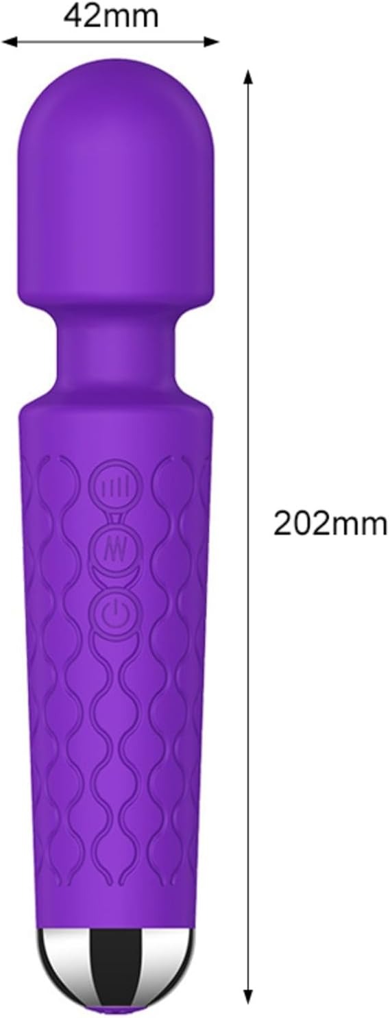 Powerful Rechargeable Massage Wand with 8 Speeds & 20 Vibration Patterns