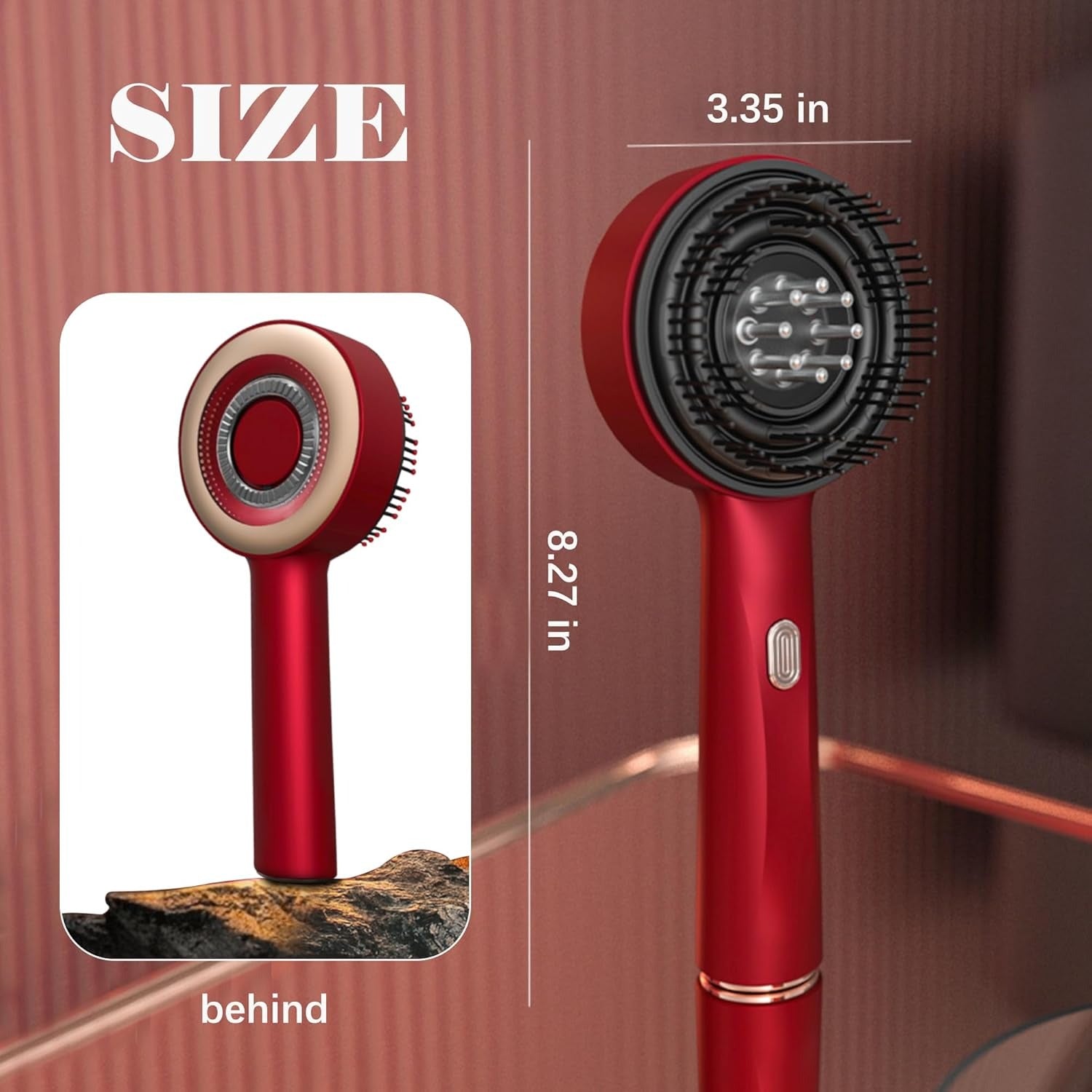 Electric Scalp Massager & Hair Brush – 3D Vibration Head Massager for Hair Growth & Relaxation