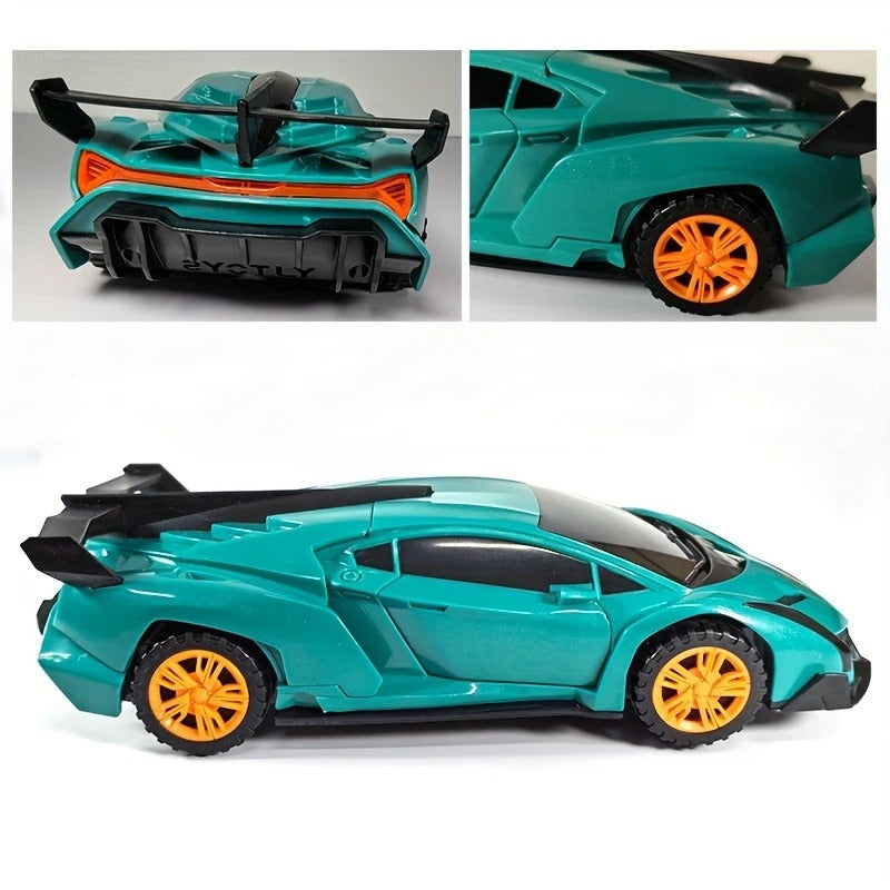 Light-Up Super Sports Car Toy with Sound & 360° Rotation – PicknPro UAE