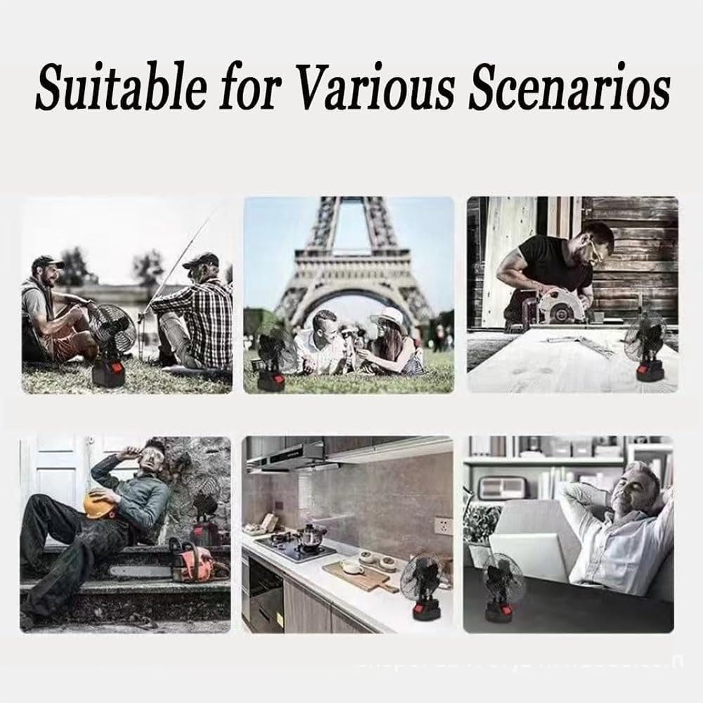 Heavy Duty Industrial Table Fan – 3 Speed Settings, Powerful Airflow, Adjustable Tilt Metal Blade Fan