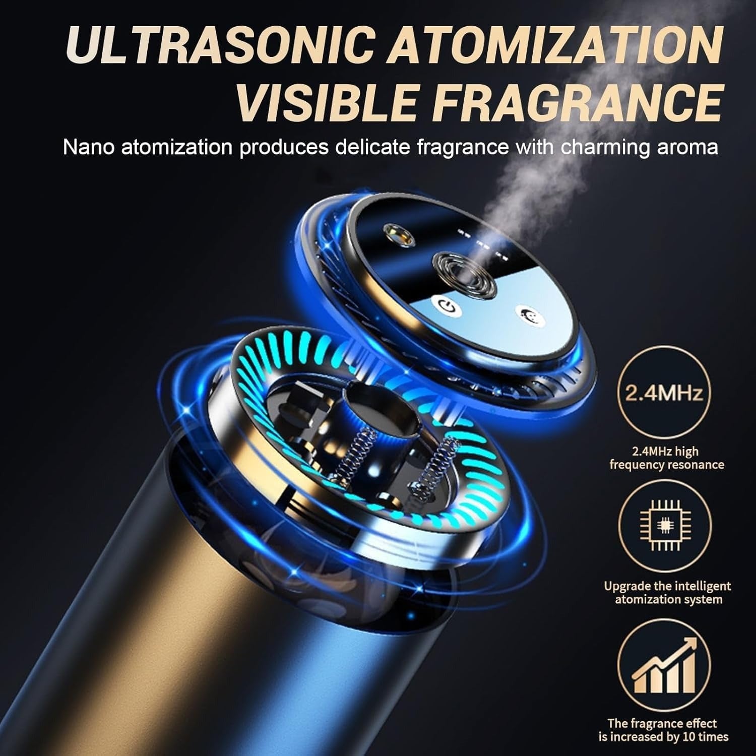 Smart Car Aroma Diffuser with Auto On/Off – 4 Fragrance Modes & Odor Elimination