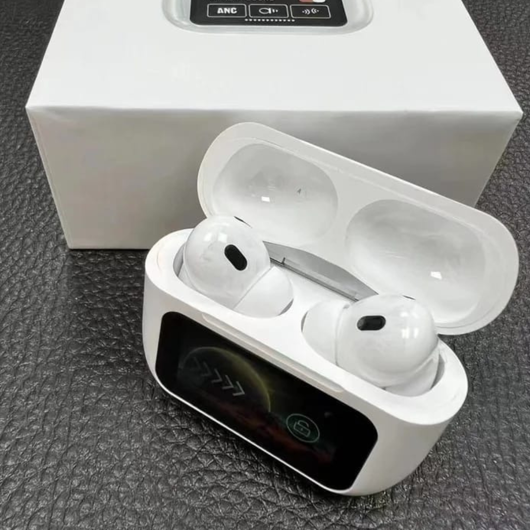 Smart Touchscreen Bluetooth Earbuds with LED Display & Video Player Case – PicknPro UAE
